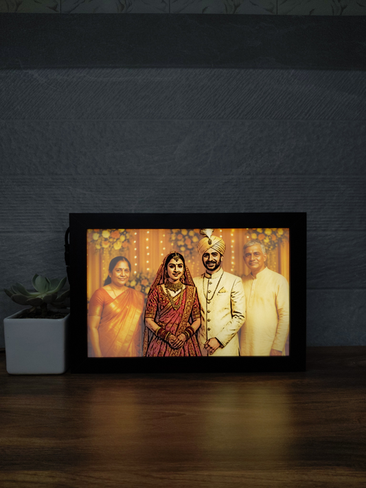 Custom Wedding 4D Photo Frame