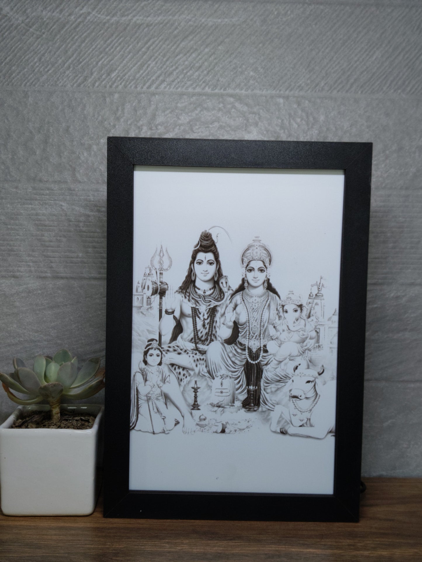 Shiva Parivar 4D Frame