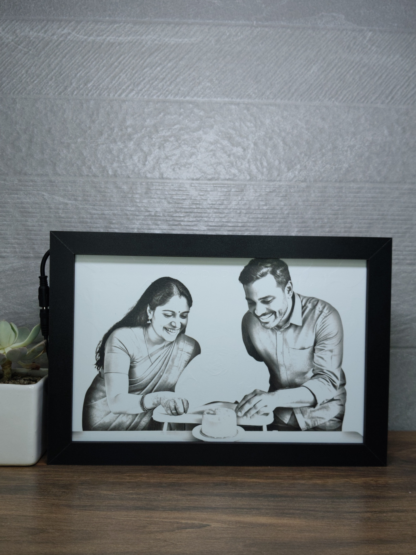 1st Birthday 4D Light Frame