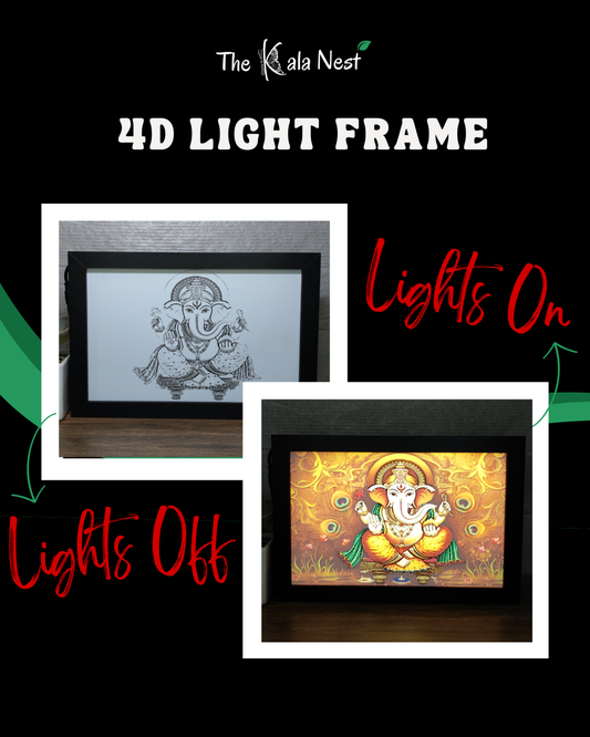 4D Ganesh Ji Photo Frame
