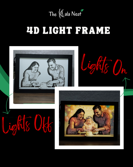 1st Birthday 4D Light Frame
