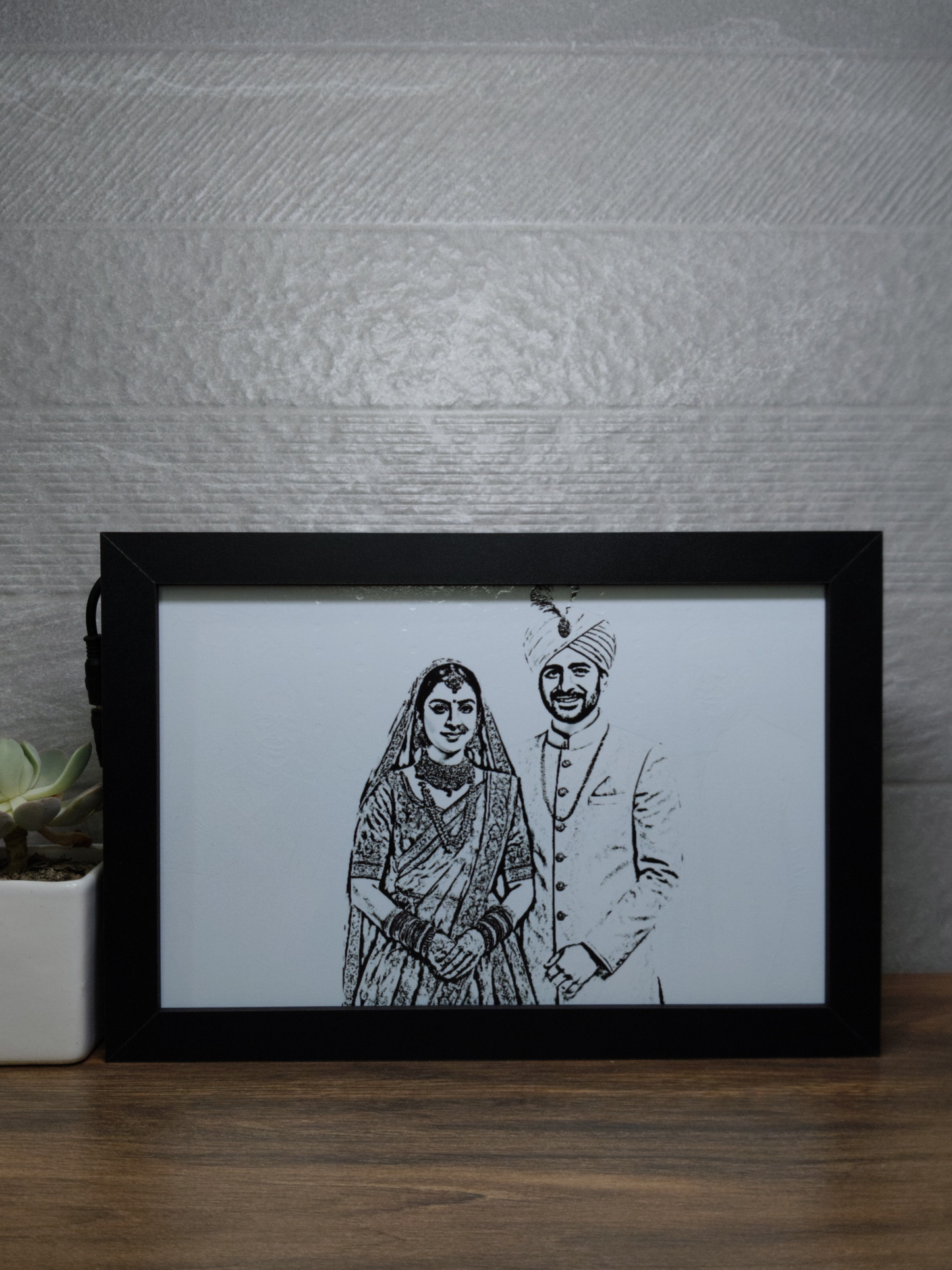 Custom Wedding 4D Photo Frame