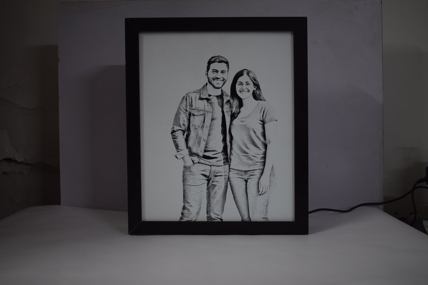 Custom 4D Couple Photo Frame